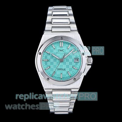IWS Swiss Replica IWC Schaffhausen Ingenieur Tiffany Blue Dial Stainless Steel Watch 35mm 